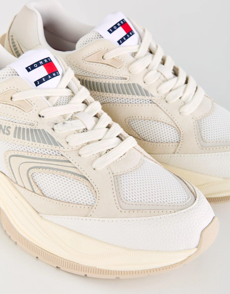 Retro Chunky Runner Trainer - White