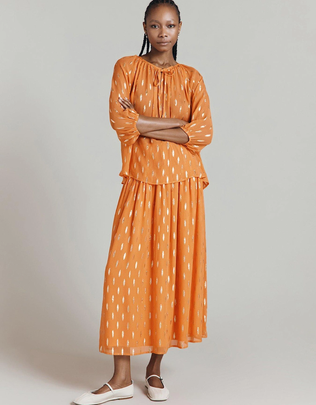 Adeline Blouse - Orange, 2 of 1