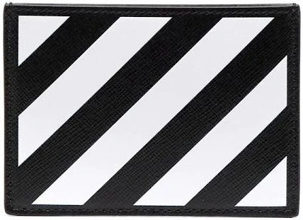 Off-White Binder Diag Saff Card Case Holder Black & White