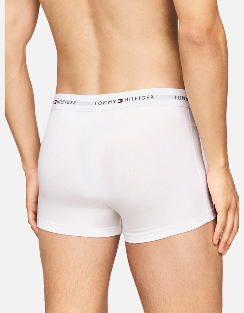 3-Pack Signature Cotton Boxer Trunks, White