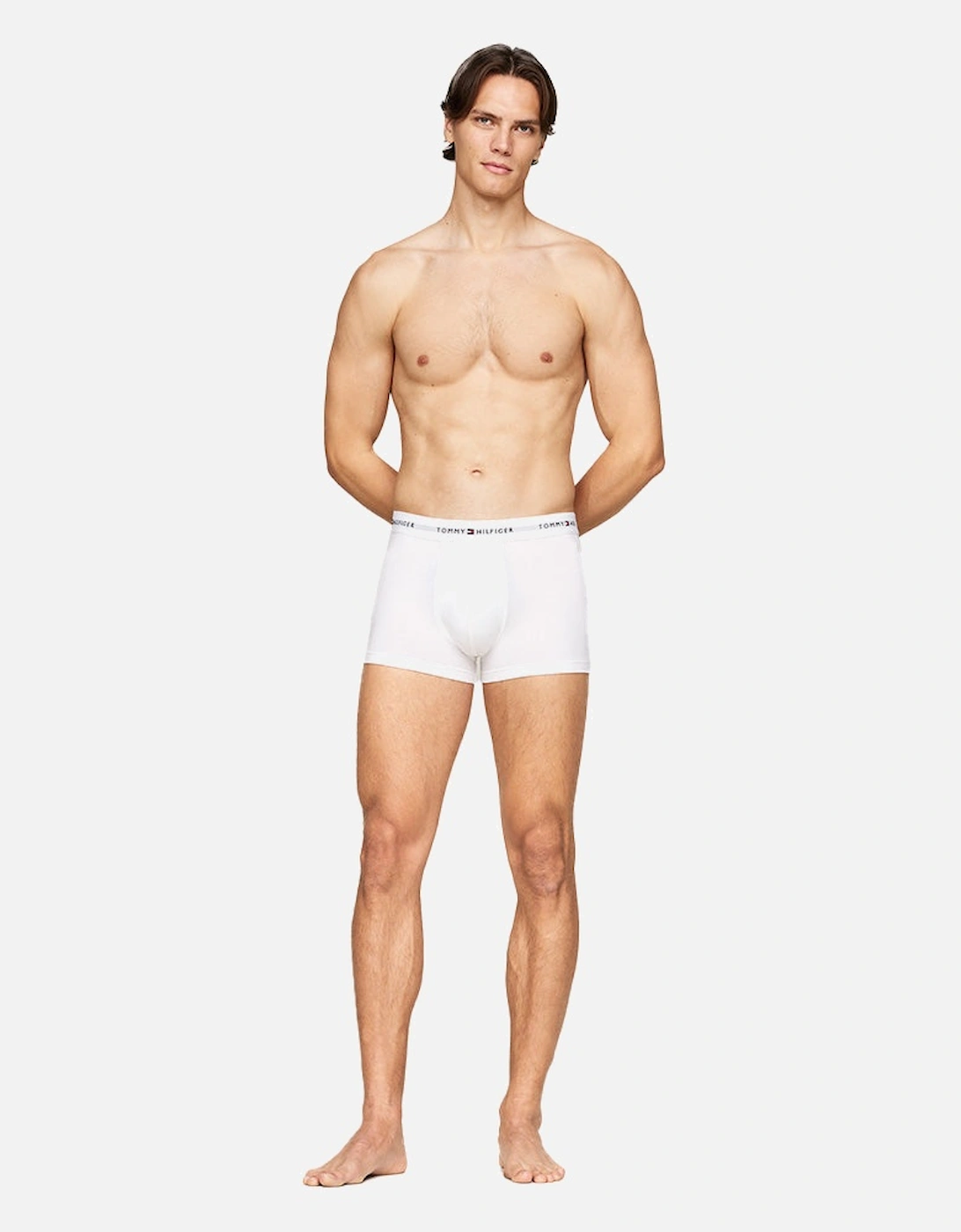 3-Pack Signature Cotton Boxer Trunks, White