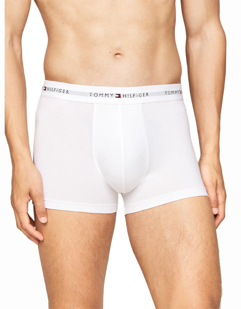 3-Pack Signature Cotton Boxer Trunks, White