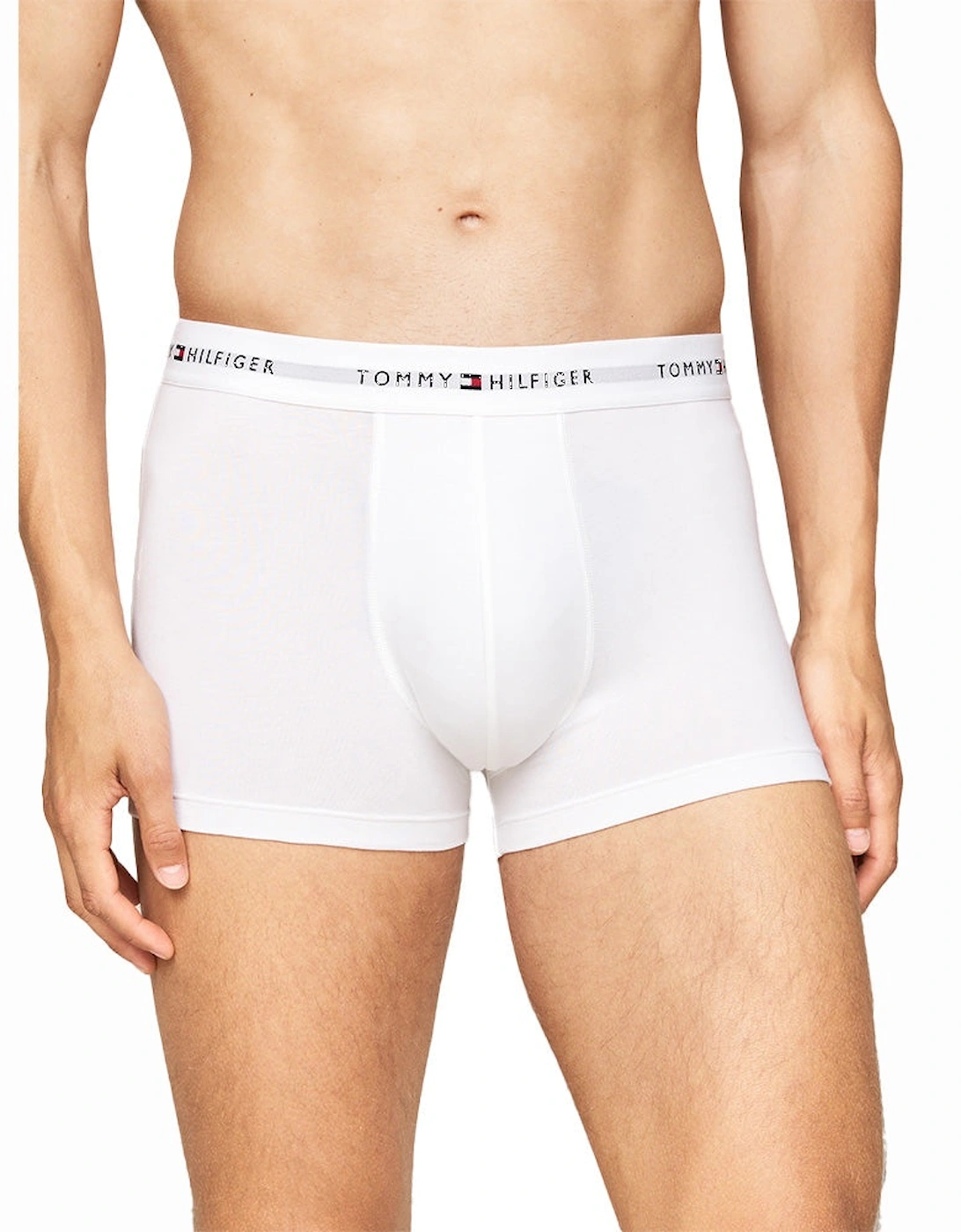 3-Pack Signature Cotton Boxer Trunks, White