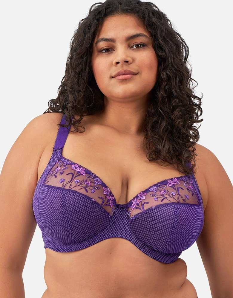 Charley Underwired Plunge Bra - Purple