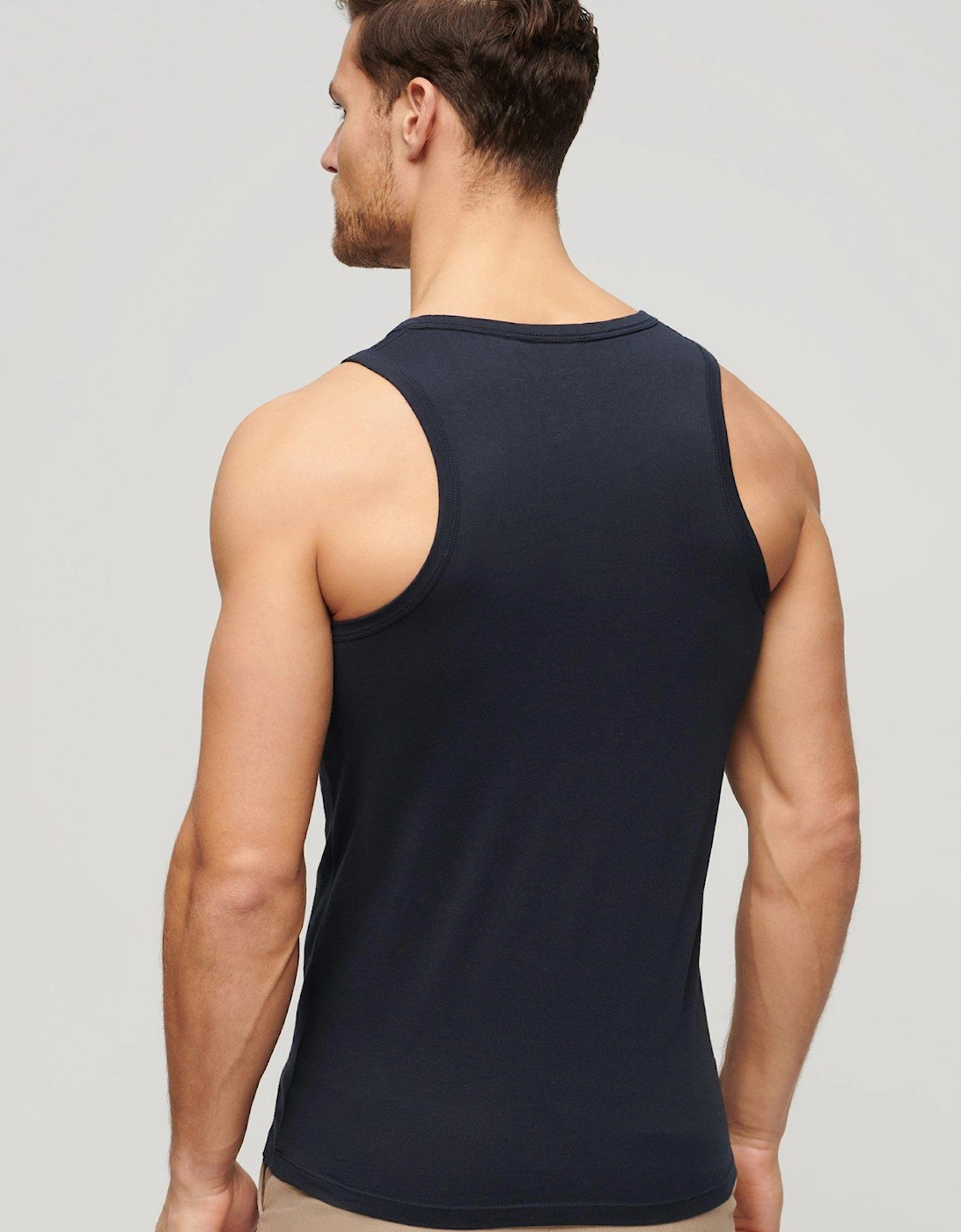 Essential Logo Vest Top - Navy