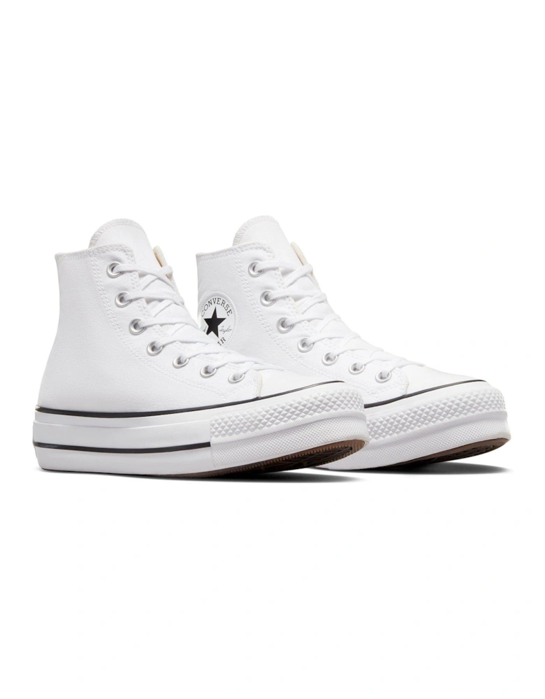 Womens Lift Hi Top Trainers - White/Black