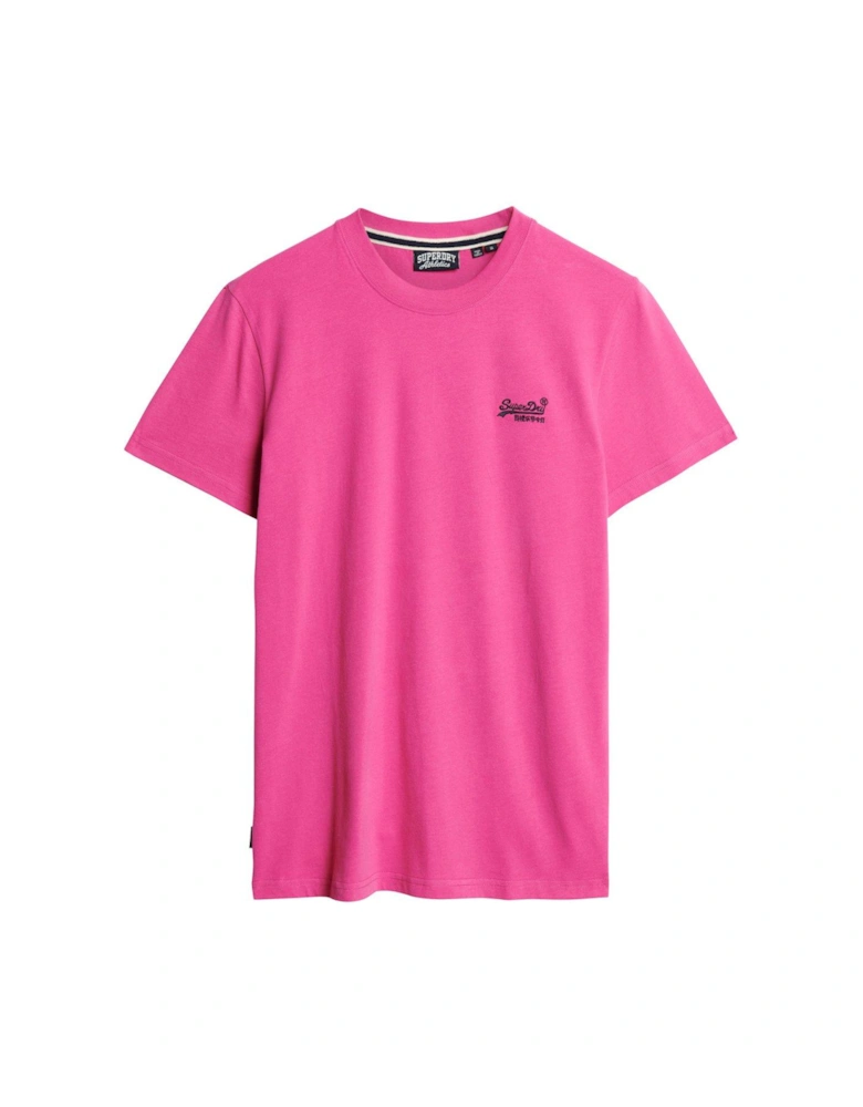 Essential Logo Embroidered T-Shirt - Bright Pink