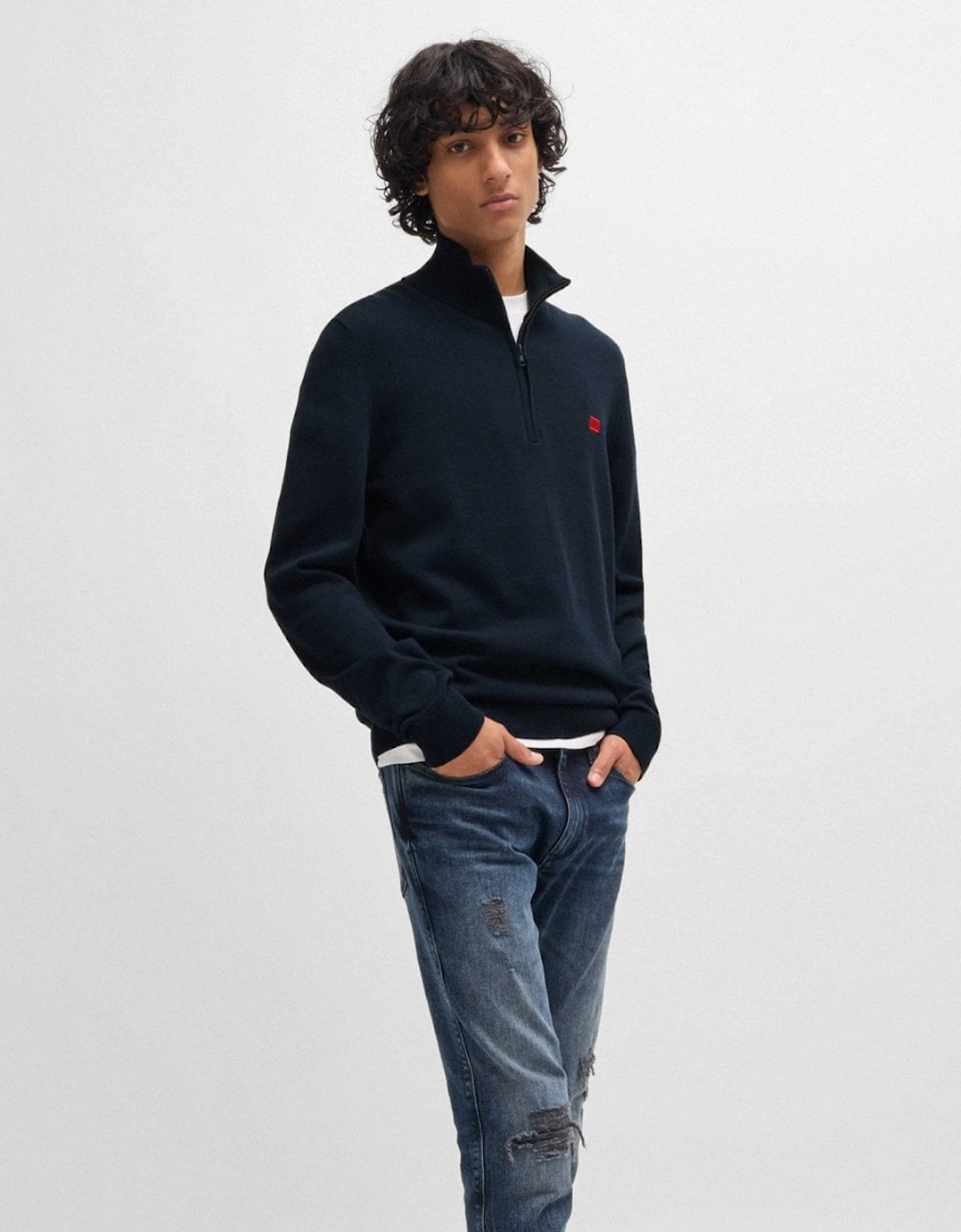 HUGO San Quintus-C Mens 1/4 Zip Pullover