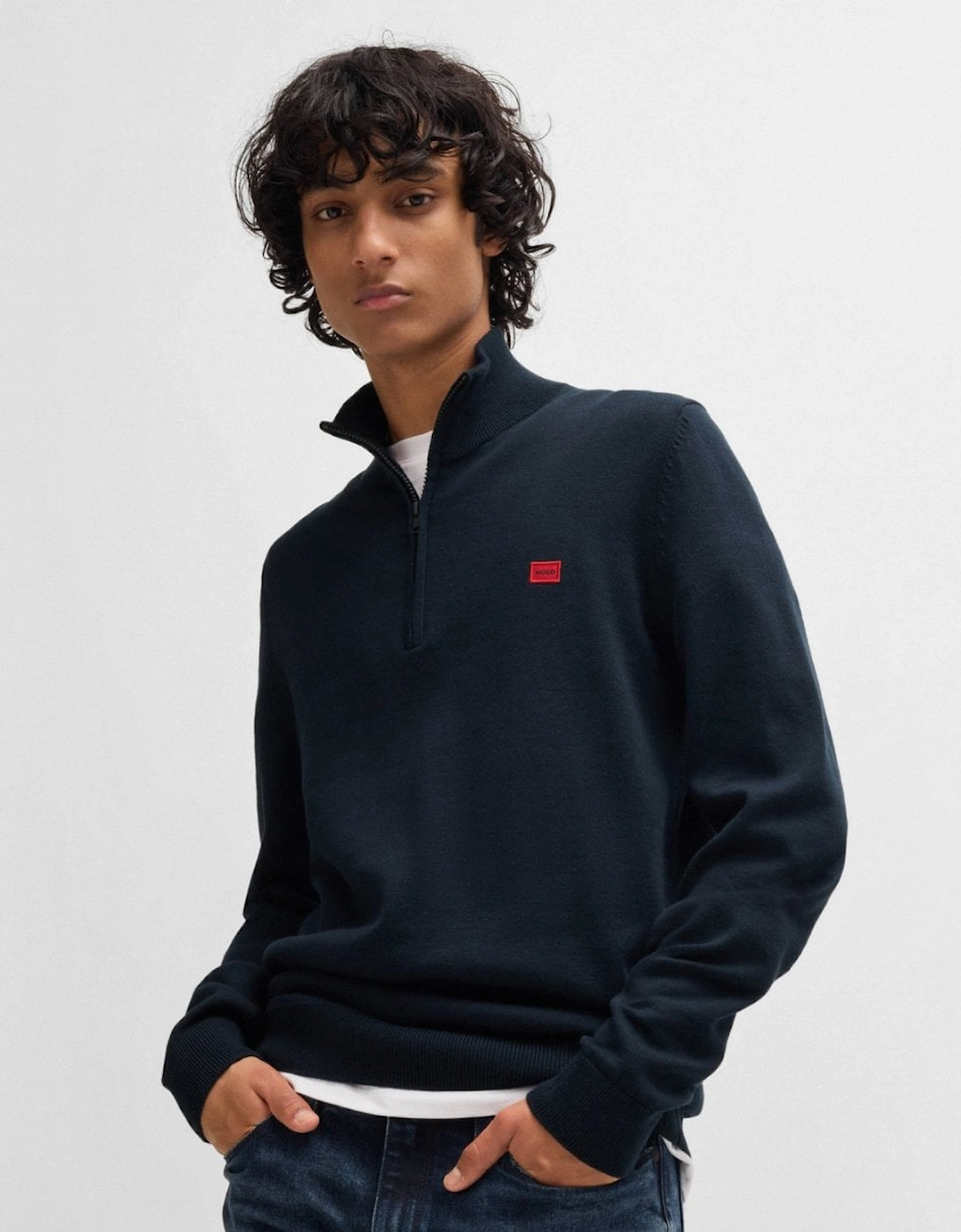 HUGO San Quintus-C Mens 1/4 Zip Pullover, 5 of 4