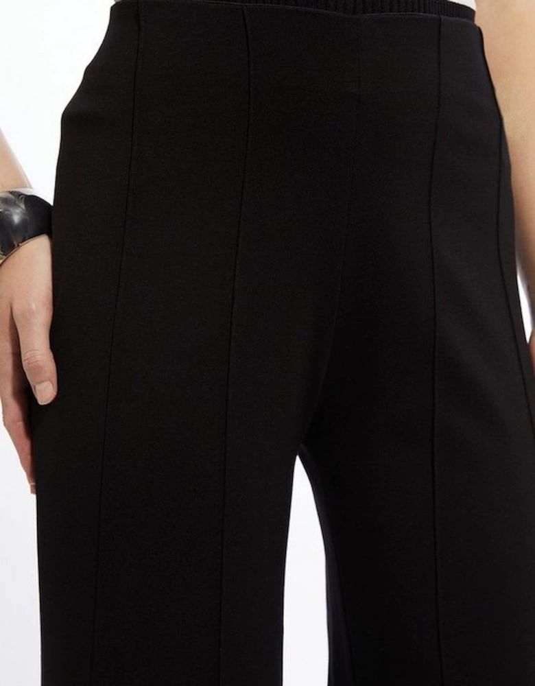 Tailored Ponte Slim Flare Leg Trousers