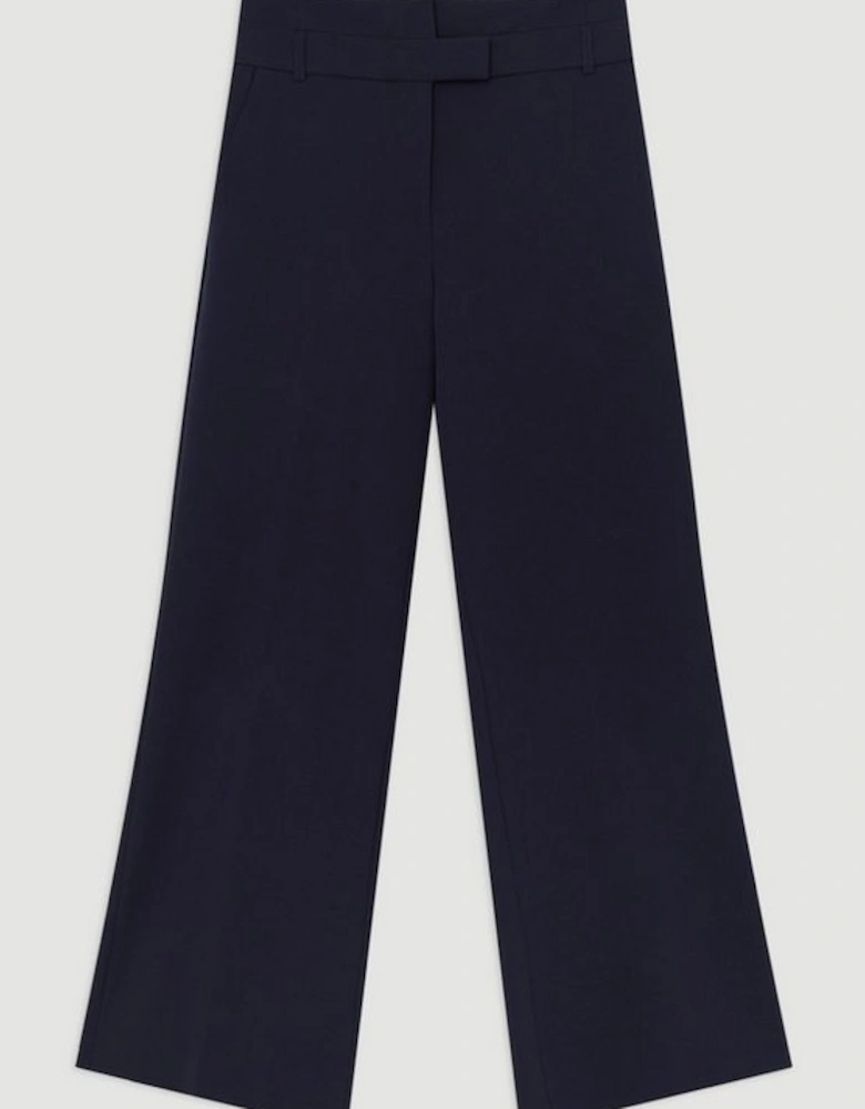 Tailored Belted Wide Leg Trousers