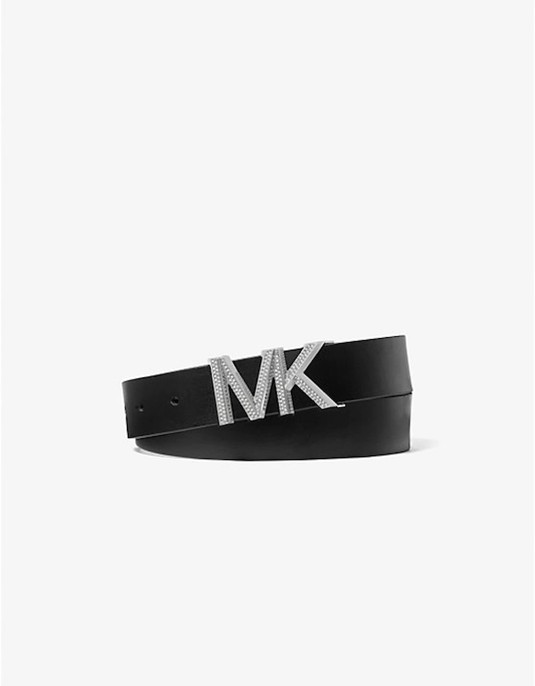 Pavé Logo Embellished Leather Waist Belt, 2 of 1