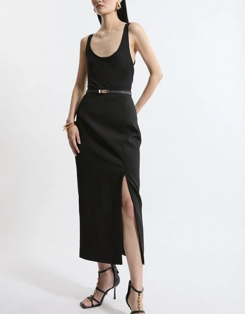 Petite Tailored Maxi Skirt