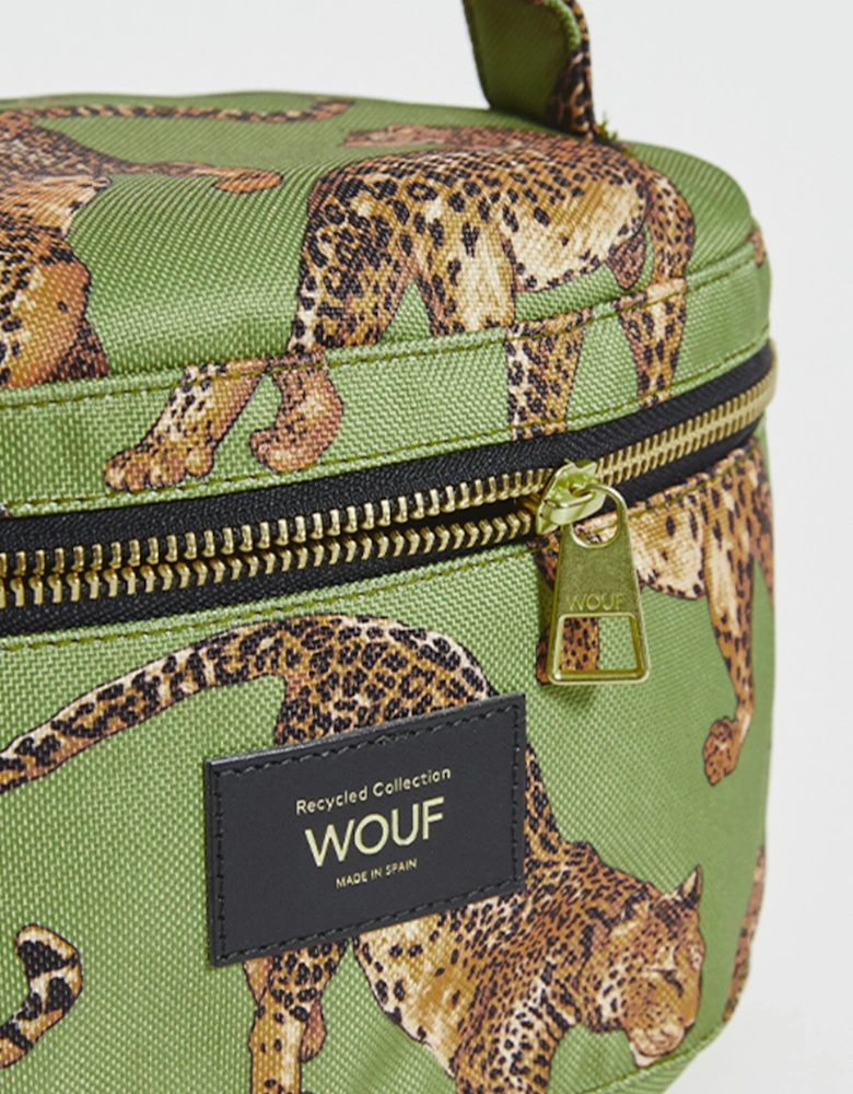 Olive Leopard Vanity Bag