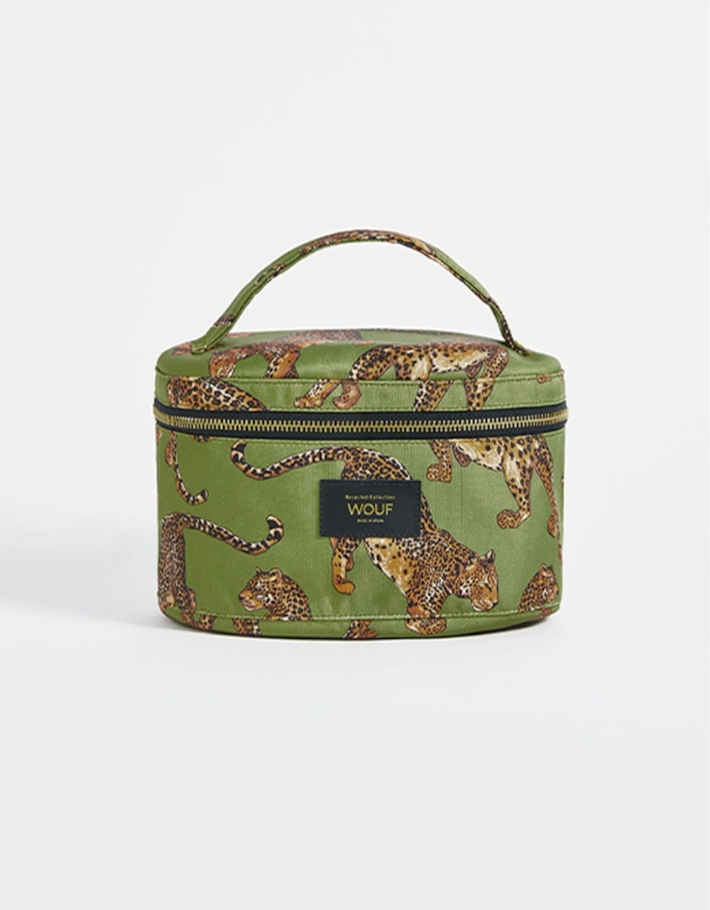 Olive Leopard Vanity Bag