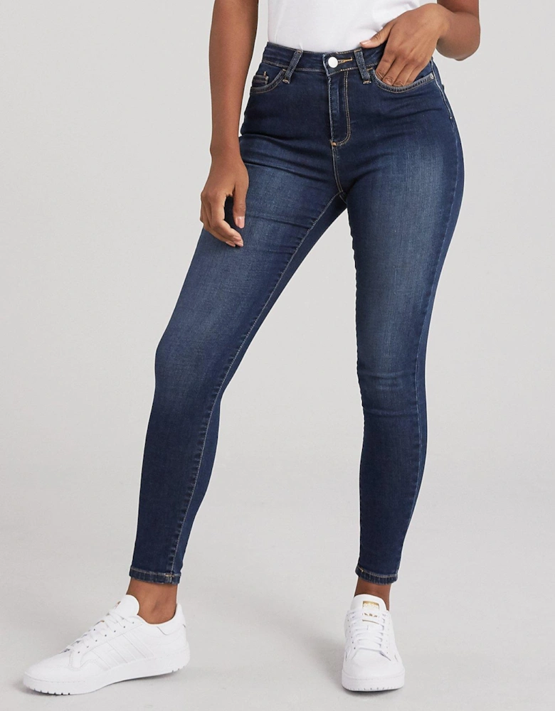 Short Florence High Rise Skinny Jeans - Indigo