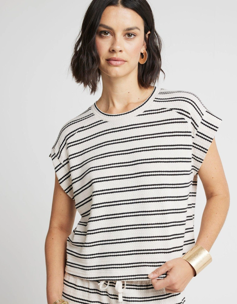 Stripe Turn Up Shirt - Cream