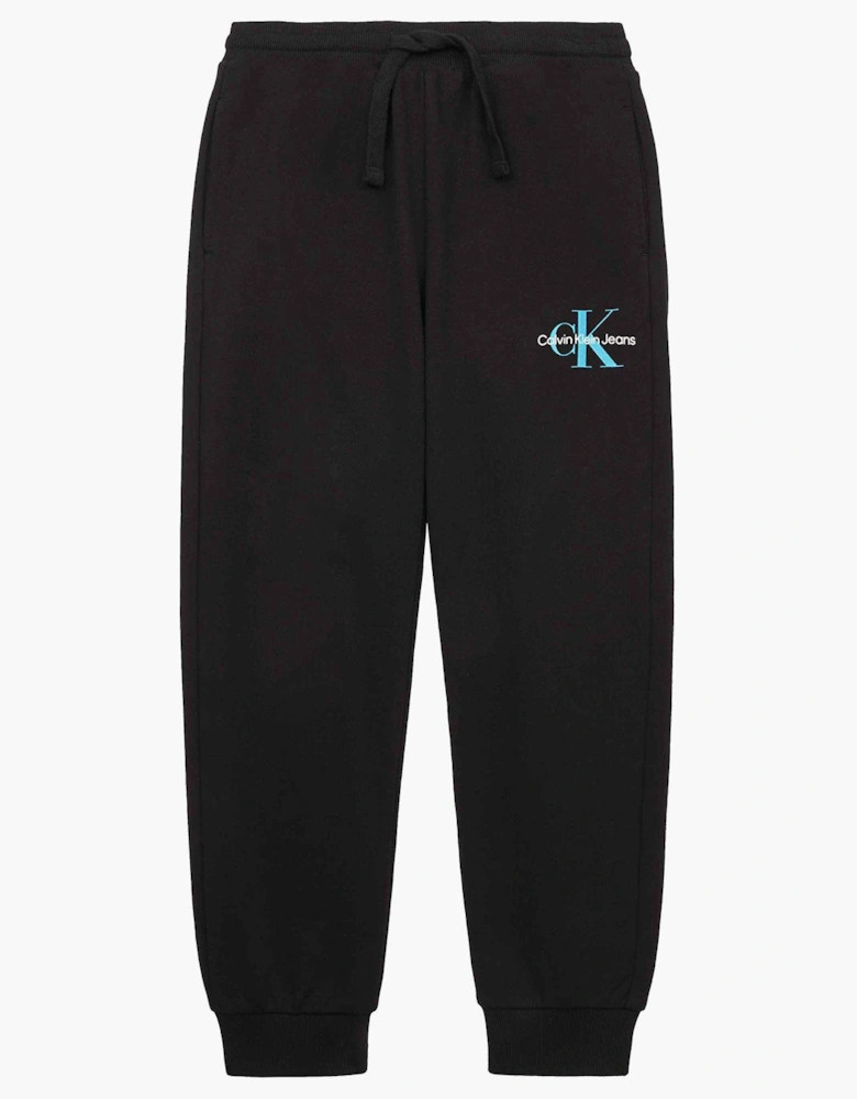 Kids Monogram Logo Sweatpants - Black