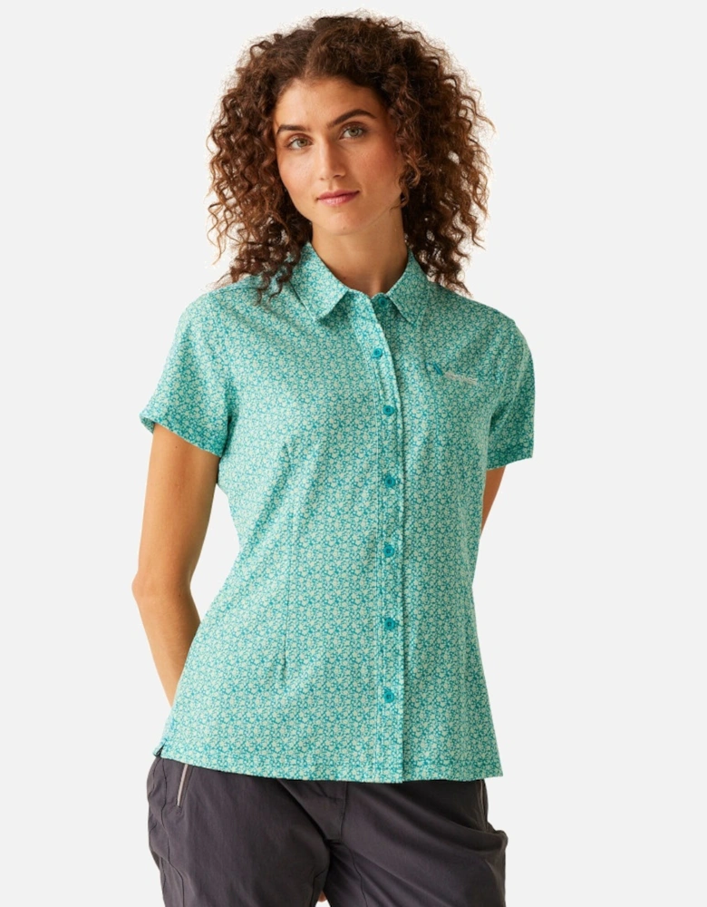 Womens Travel Packaway Short Sleeve Shirt