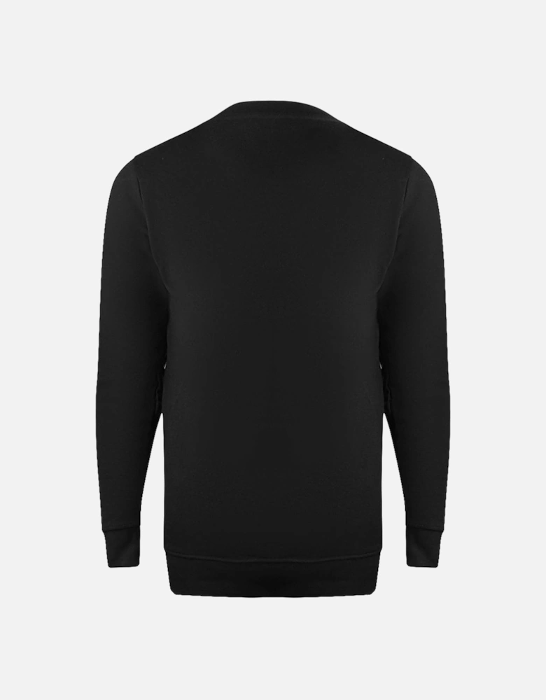 Cavalli Class Asymmetric Box Design Black Sweatshirt