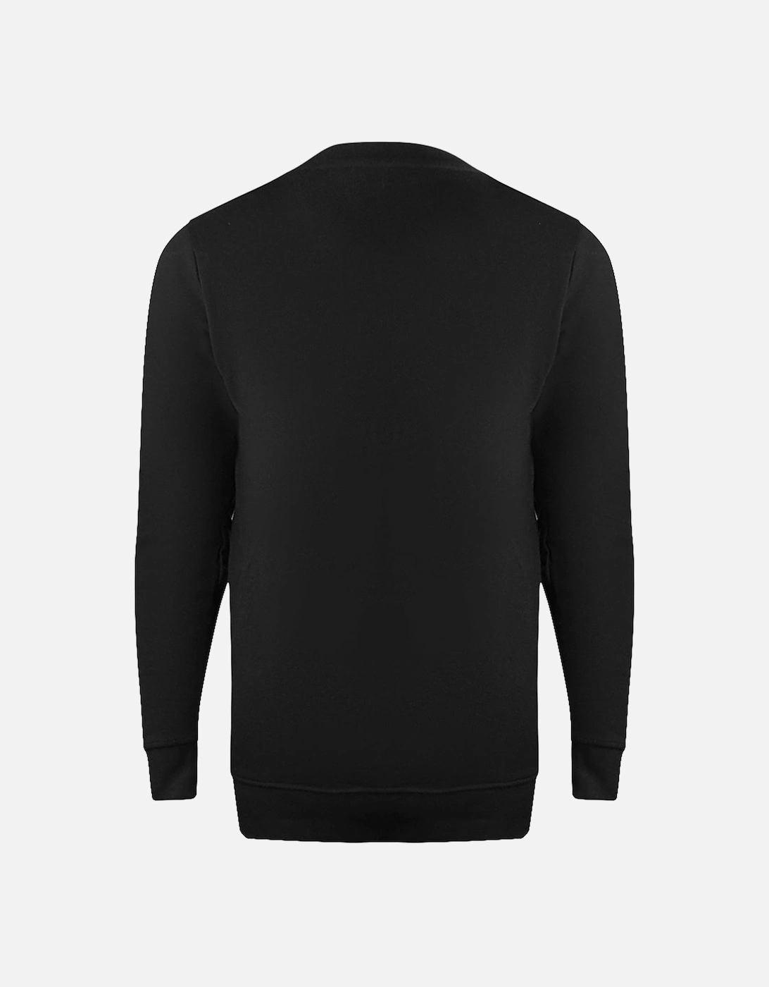 Cavalli Class Asymmetric Box Design Black Sweatshirt