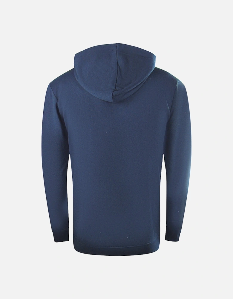 Cavalli Class Aysmmetric Box Design Navy Blue Zip Up Hoodie