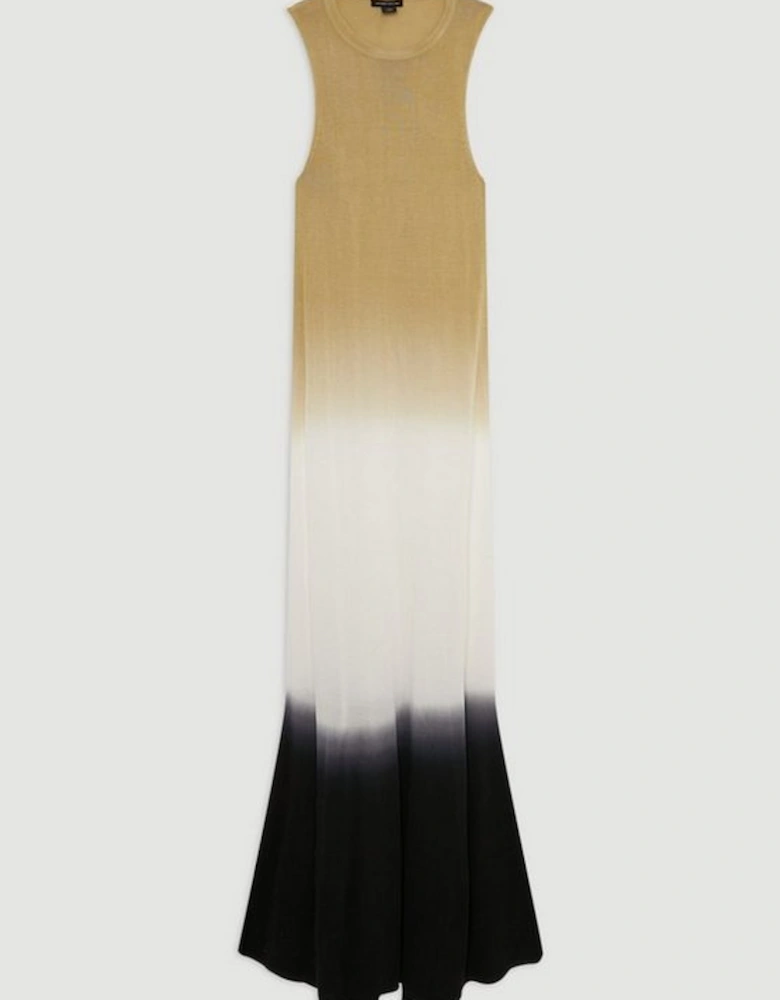 Premium Viscose Knit Ombre Maxi Dress