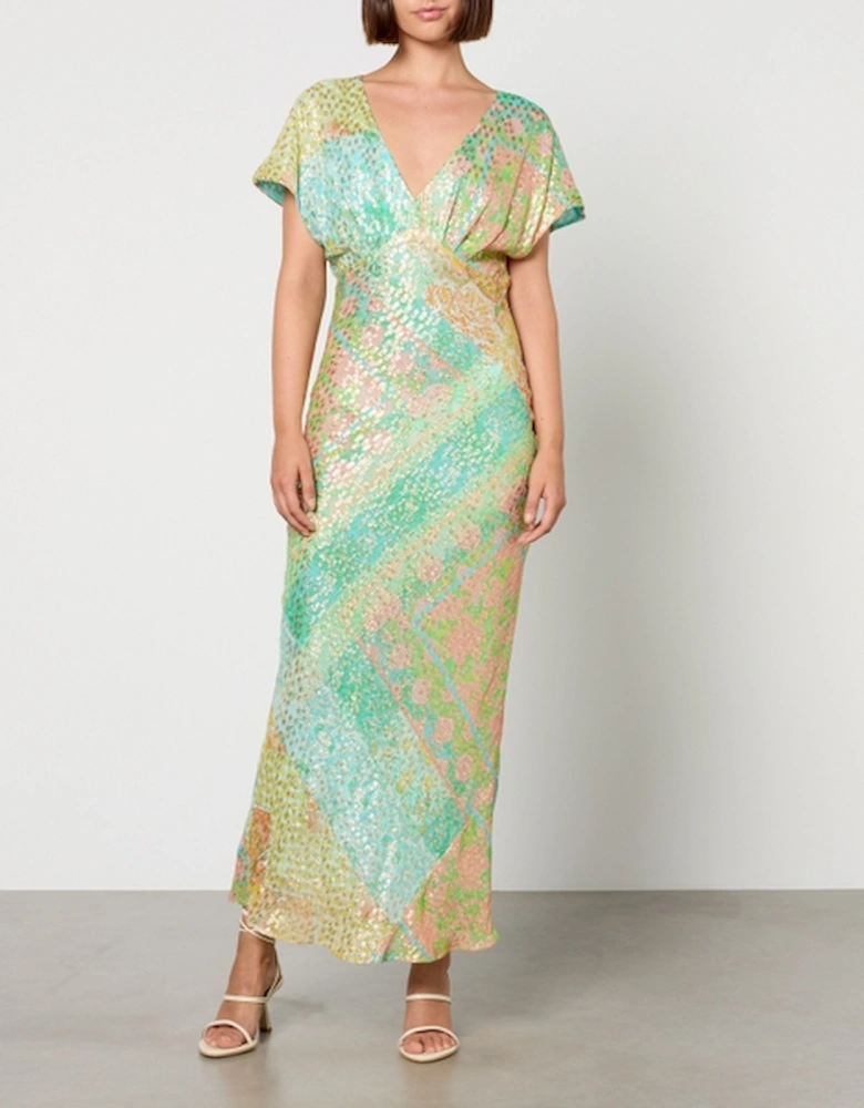 Elodie Satin-Jacquard Dress