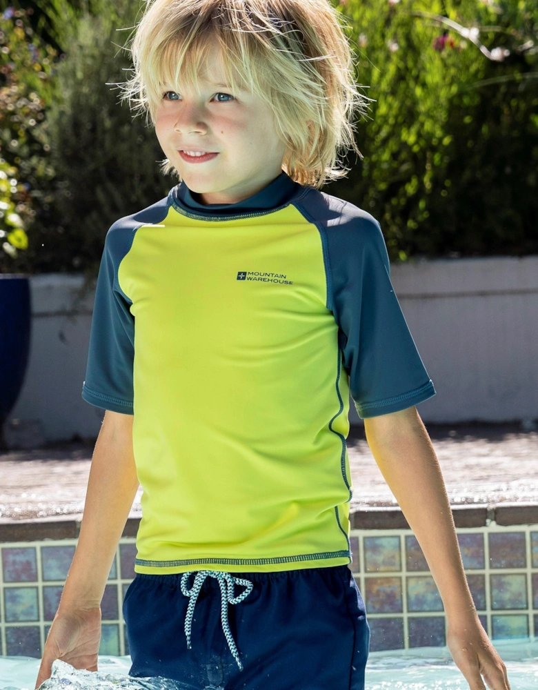 Childrens/Kids Sun Protective Short-Sleeved Swim Vest