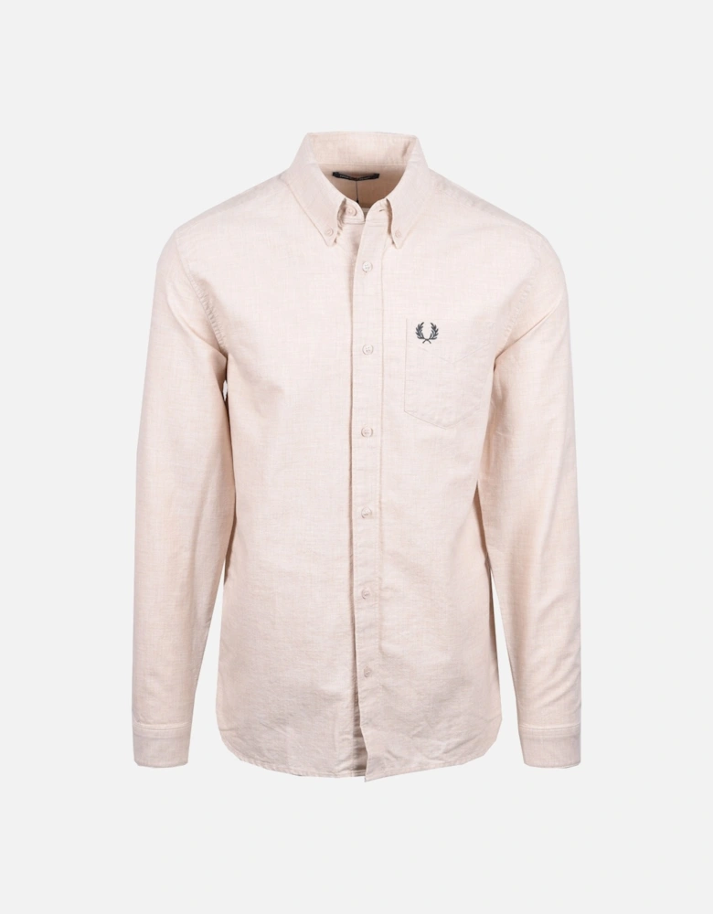 Long Sleeved Oxford Shirt Porridge Marl