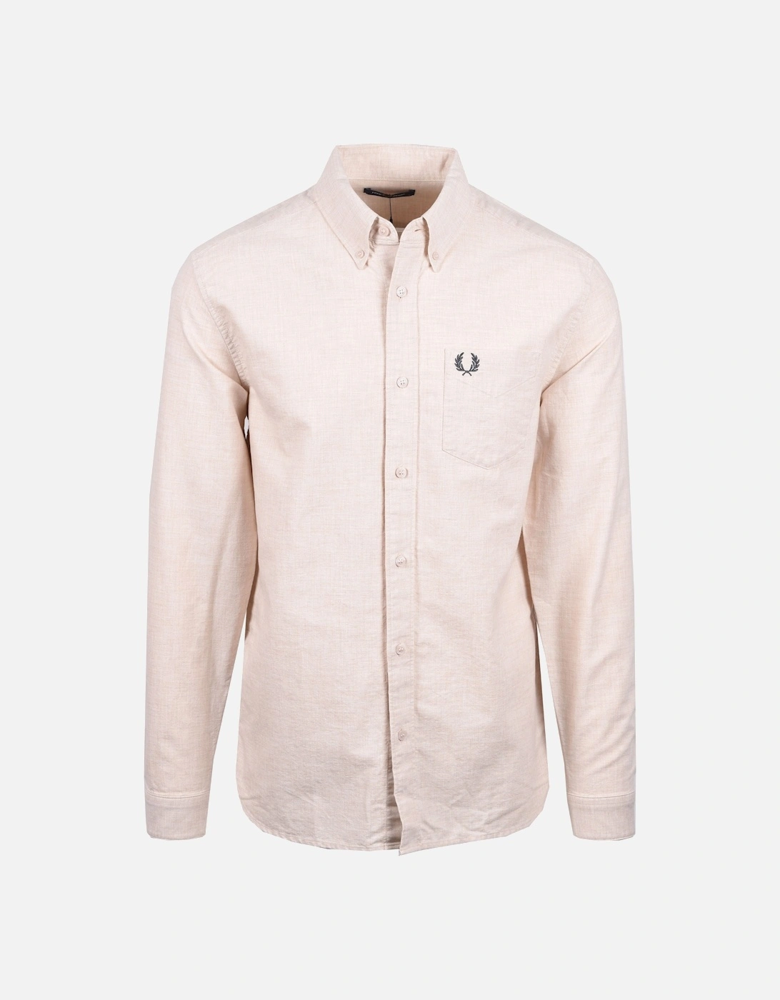 Long Sleeved Oxford Shirt Porridge Marl, 5 of 4