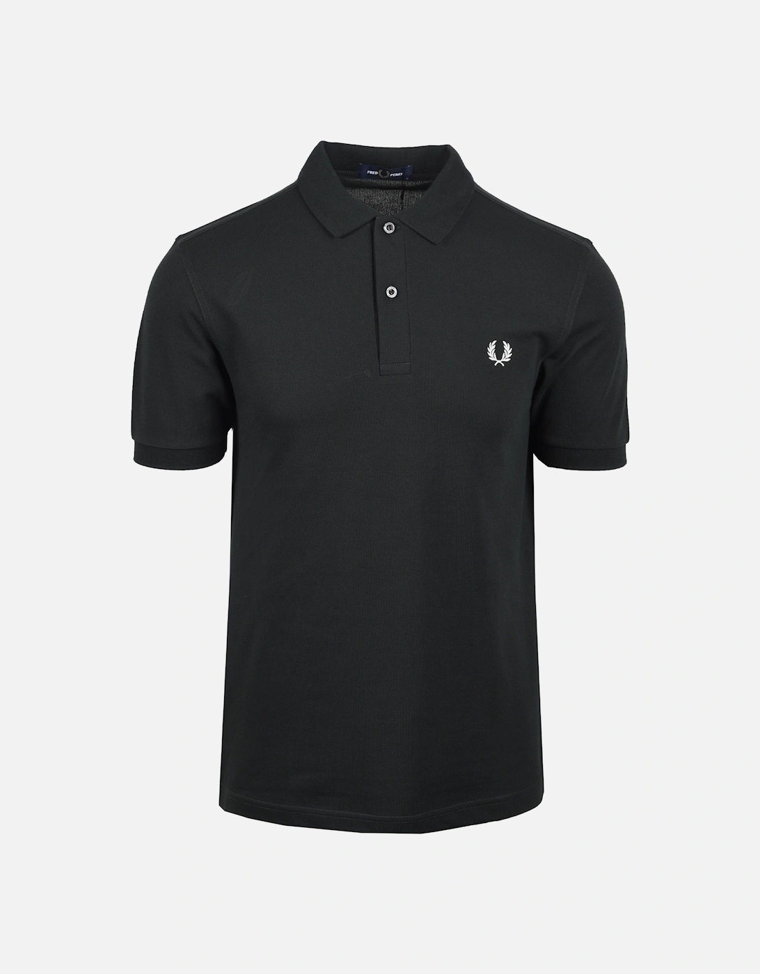 Plain Polo Shirt Night Green/Snow White, 4 of 3