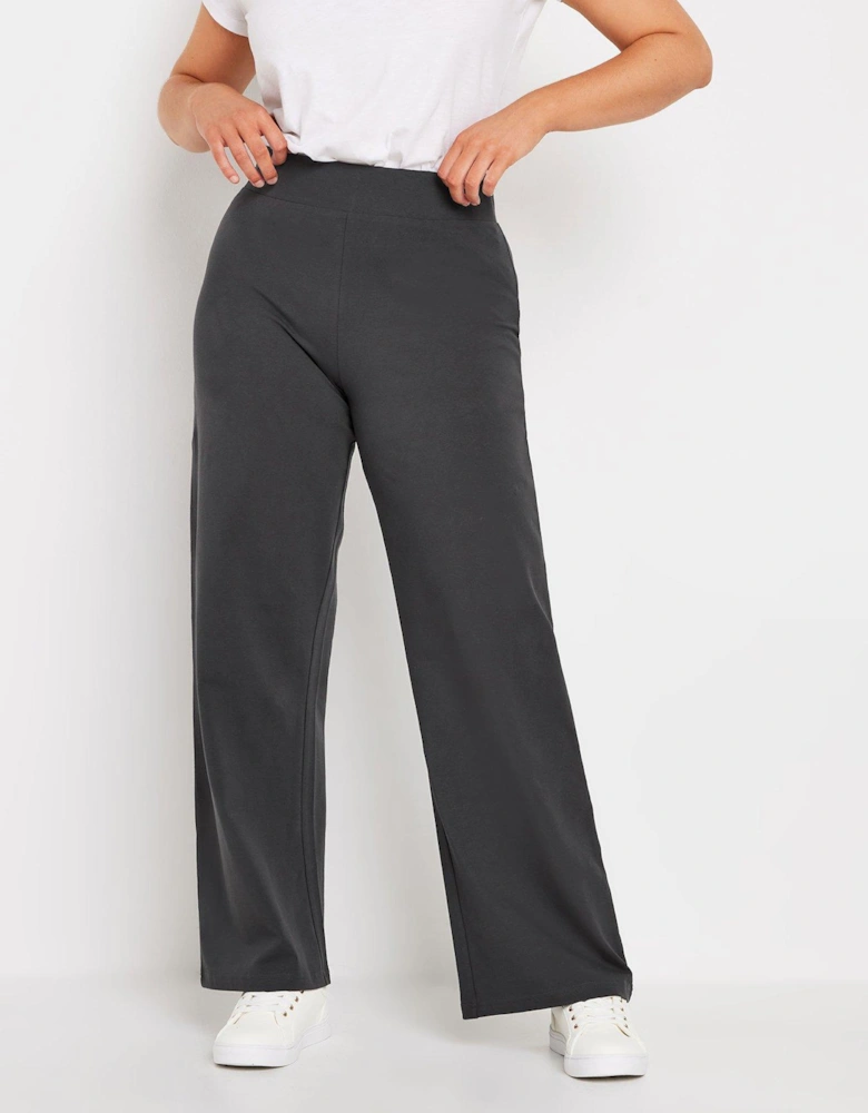 Charcoal Wide Leg Yoga Pant Reg 31" - Grey