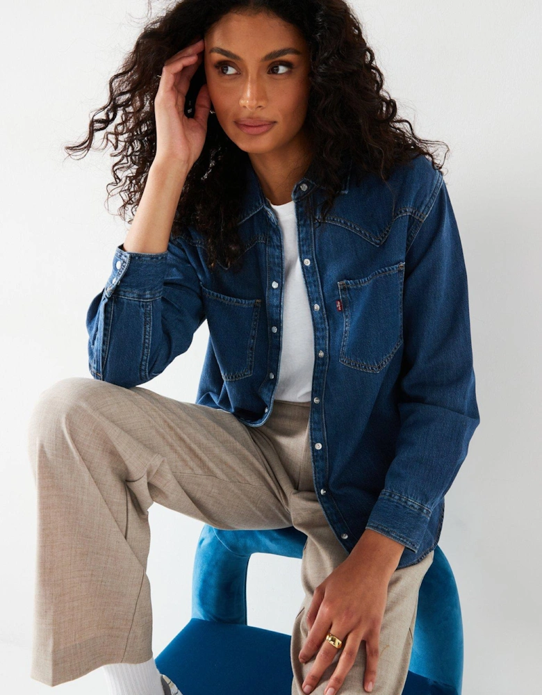 Teodora Western Shirt - Air Space 5 - Blue