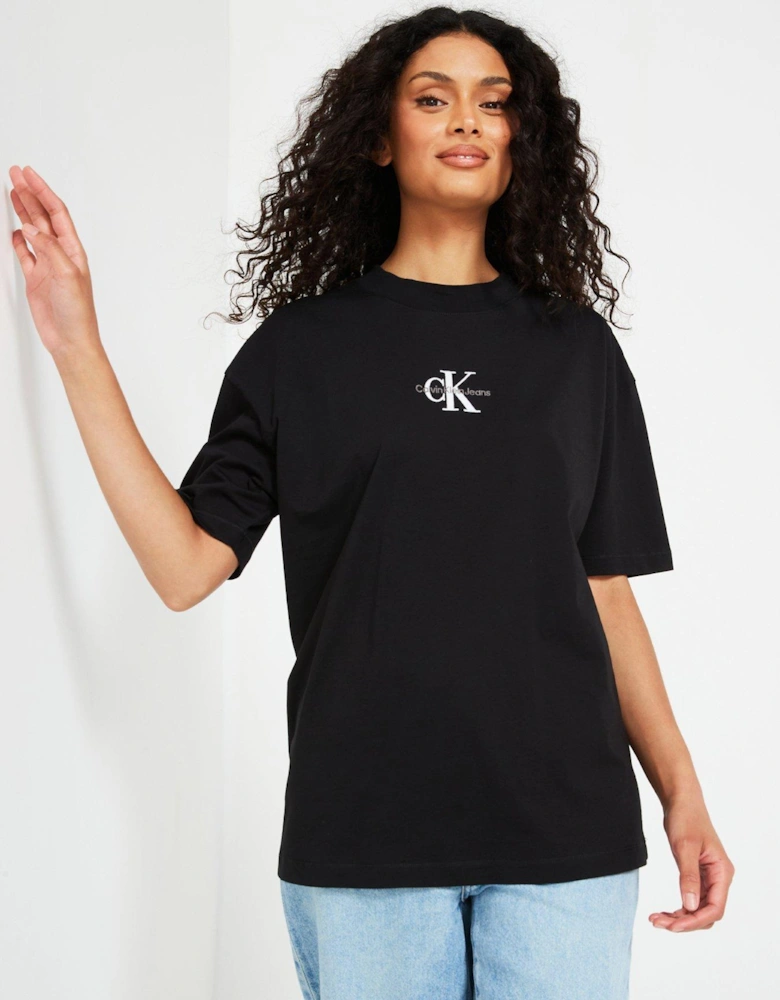 Monologo Oversized T-Shirt - Black