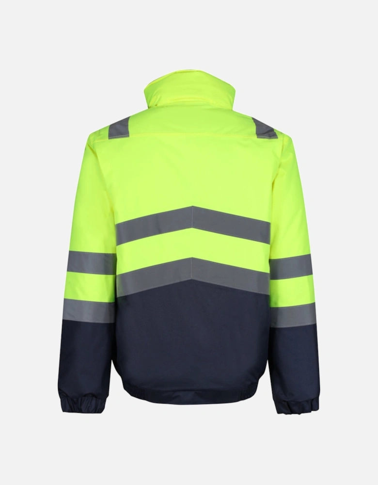 Professional Mens Hi Vis Reflective Bomber Jacket