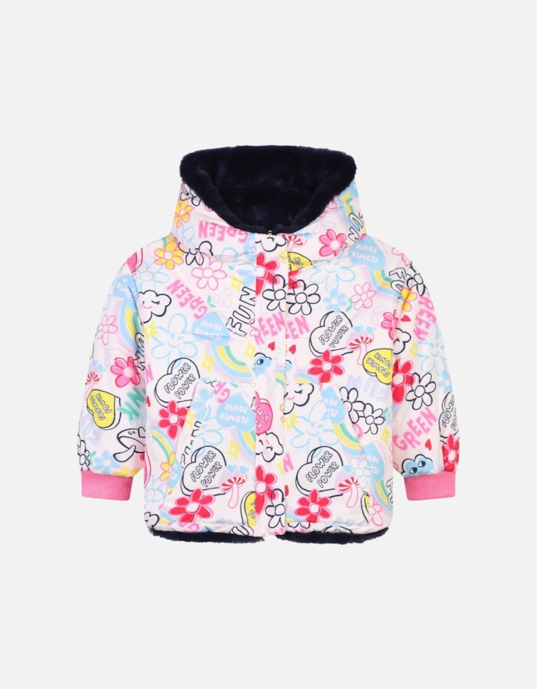 Pink Graffiti Reversible Coat