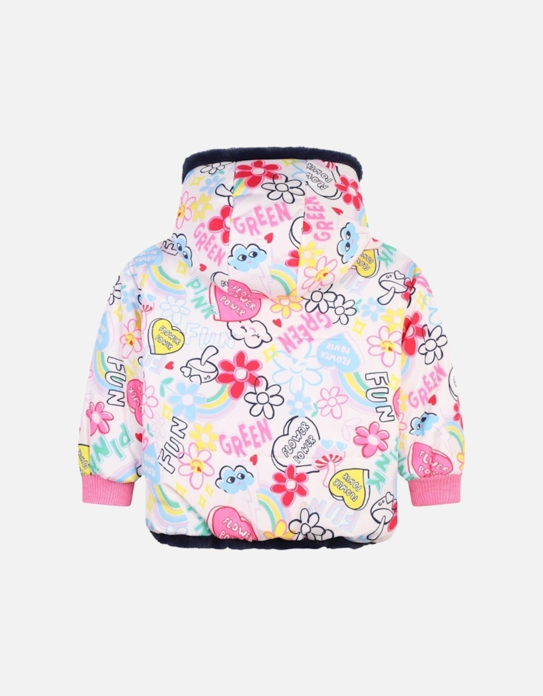 Pink Graffiti Reversible Coat