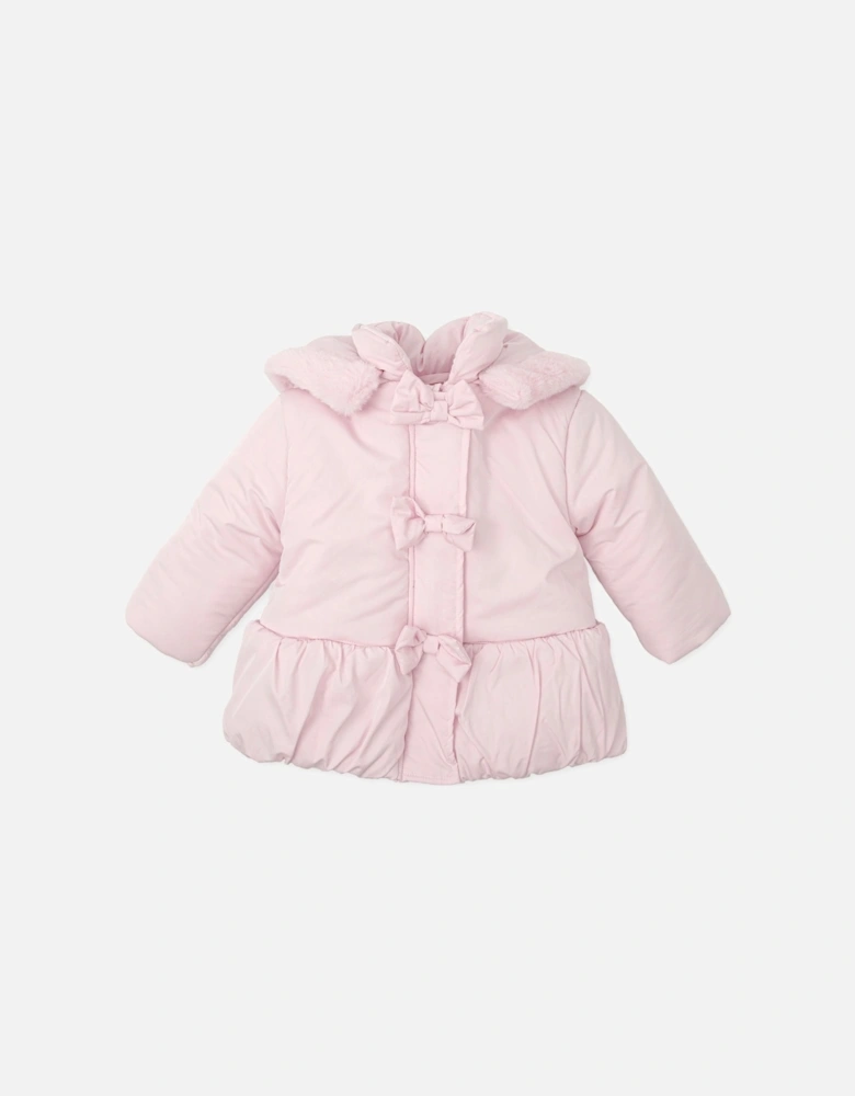 Pink Bows Parka Coat