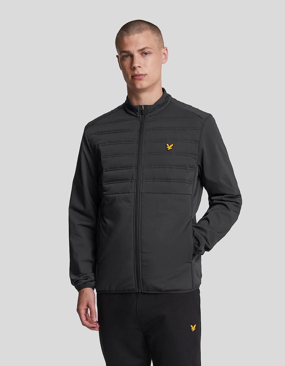 Lyle And Scott Men's Sports Hybrid Double Baffle Jacket - Black - Size: 38/Regular