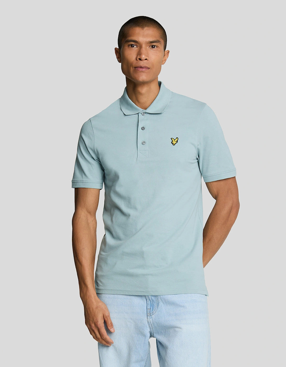Lyle And Scott Men's Plain Polo Shirt - Blue - Size: 40/Regular