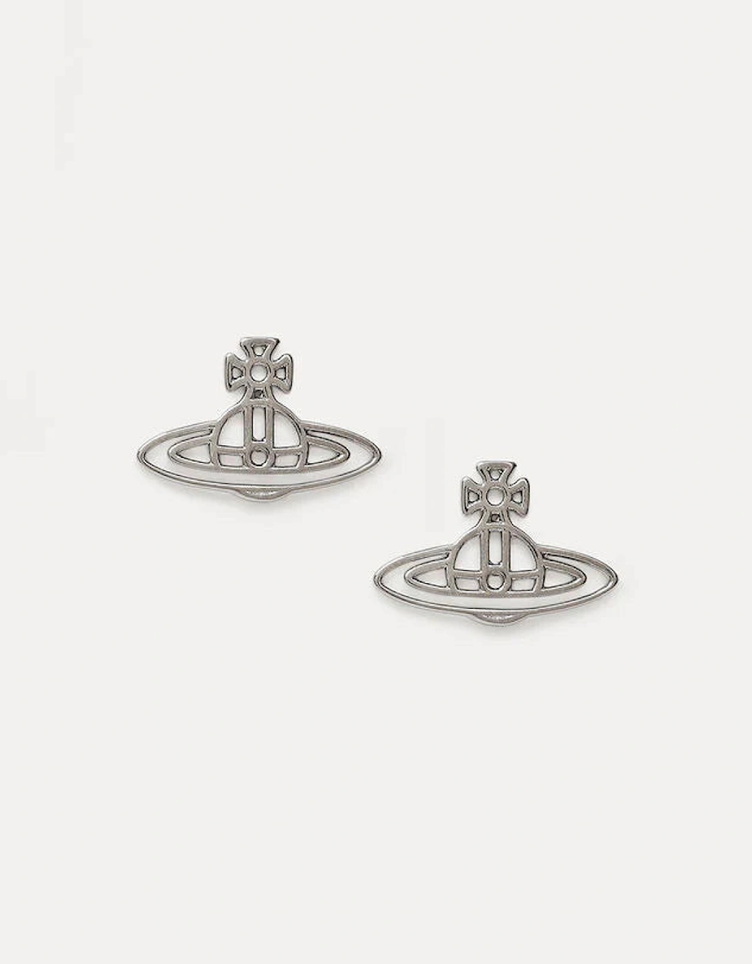 Thin lines flat orb stud earrings, 2 of 1