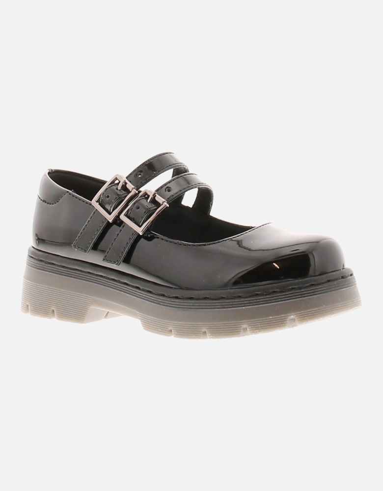 Girls Shoes School Junior Twinny black UK Size