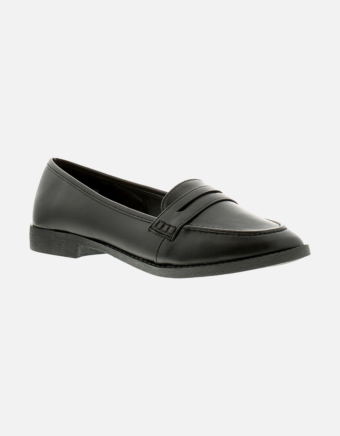 Womens Flat Shoes Layla Slip On black UK Size, 6 of 5