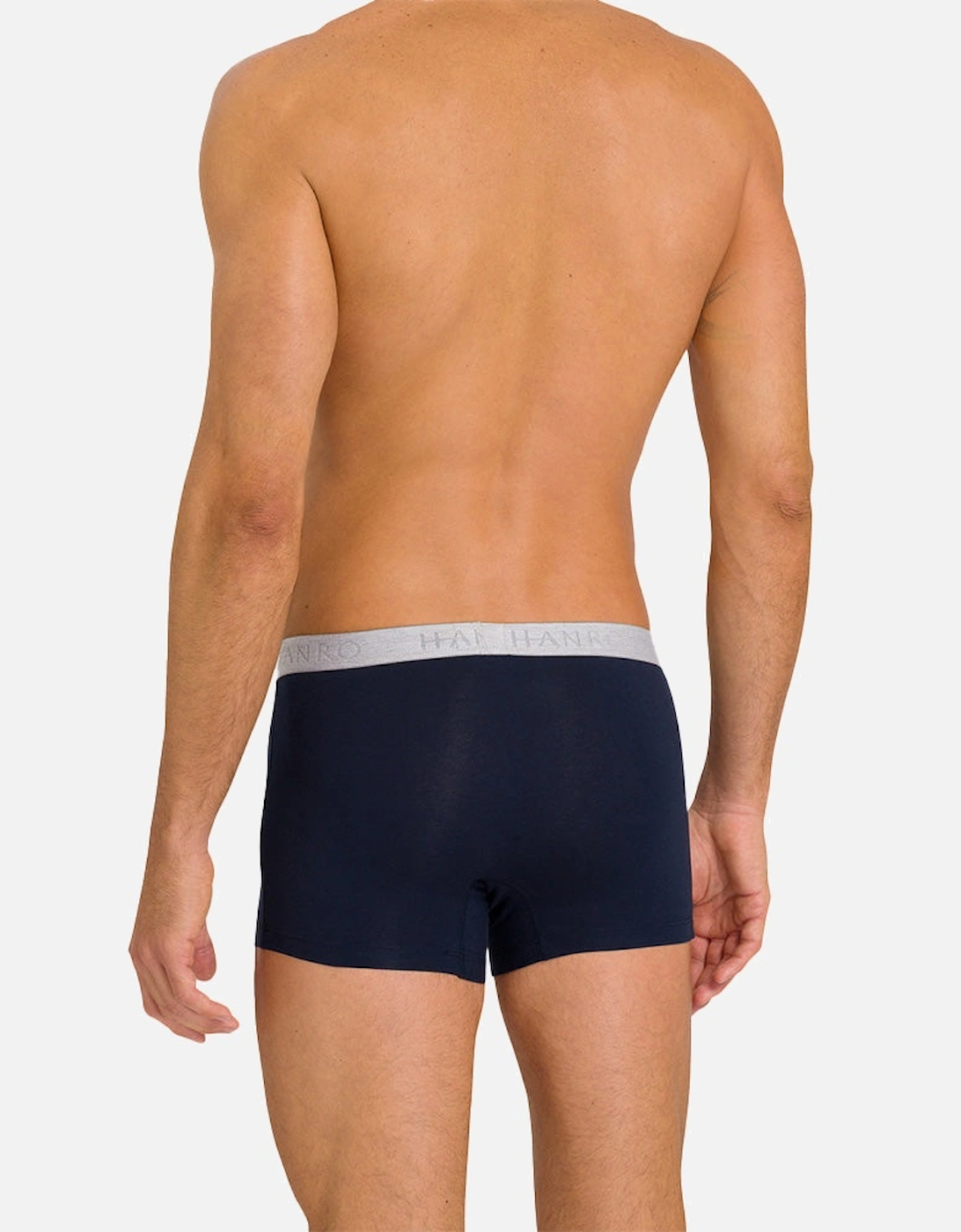 2-Pack Cotton Essentials Boxer Trunks, Light Melange / Deep Navy