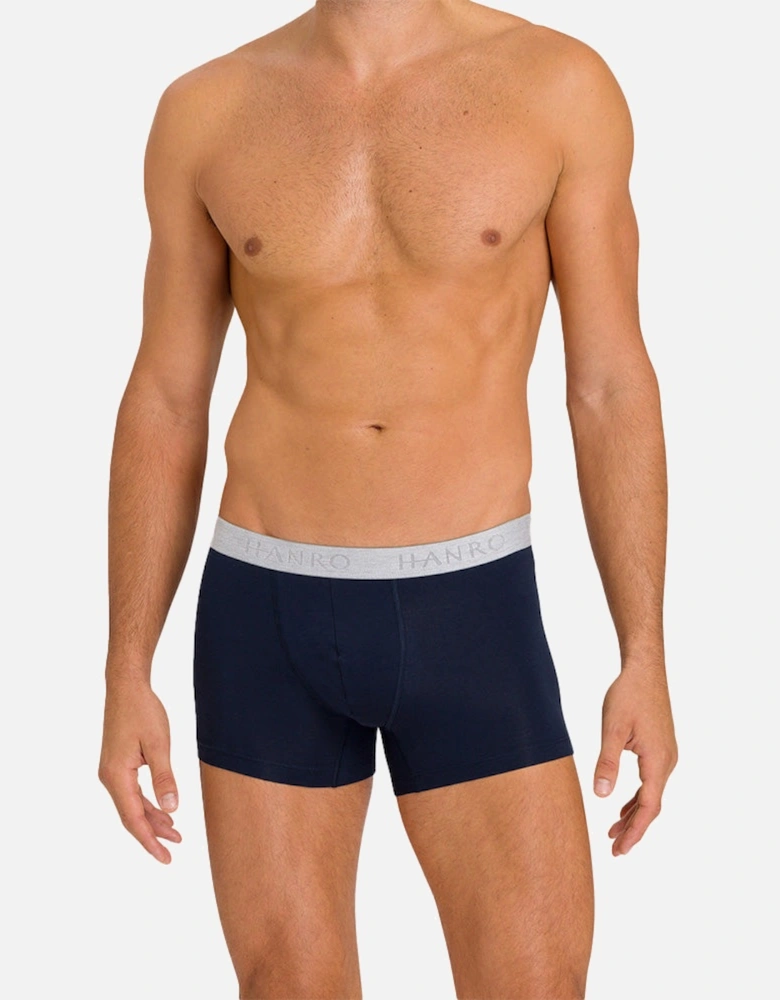 2-Pack Cotton Essentials Boxer Trunks, Light Melange / Deep Navy