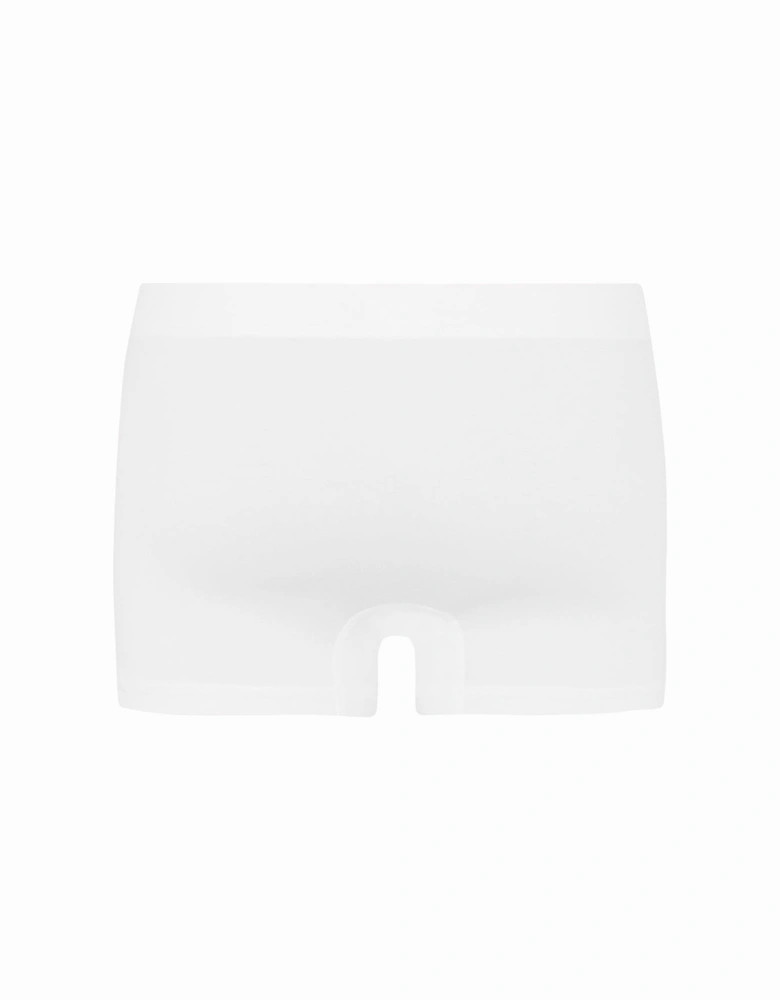 2-Pack Covered Waistband Cotton Essentials Boxer Trunks, White