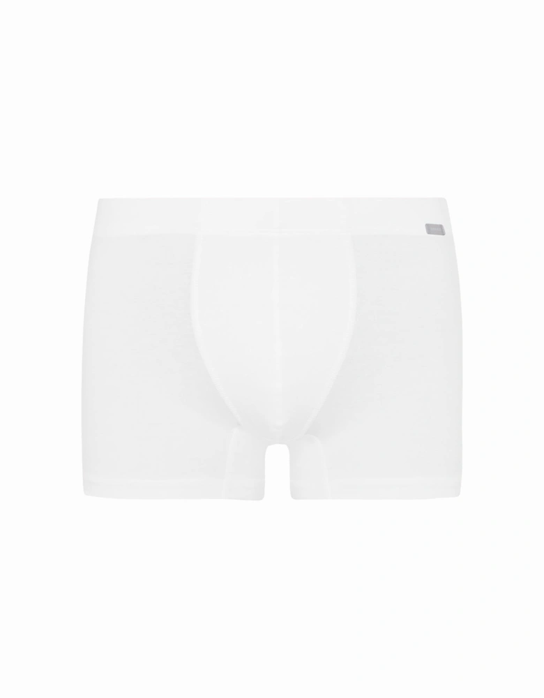 2-Pack Covered Waistband Cotton Essentials Boxer Trunks, White