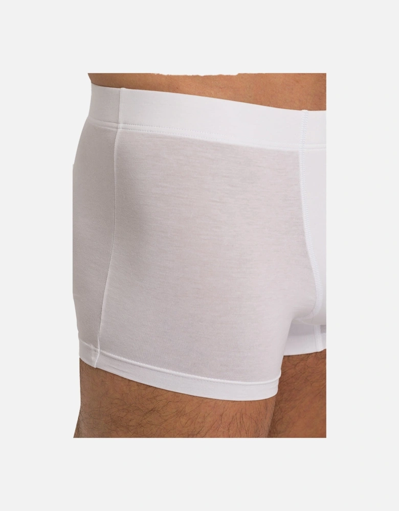 2-Pack Covered Waistband Cotton Essentials Boxer Trunks, White