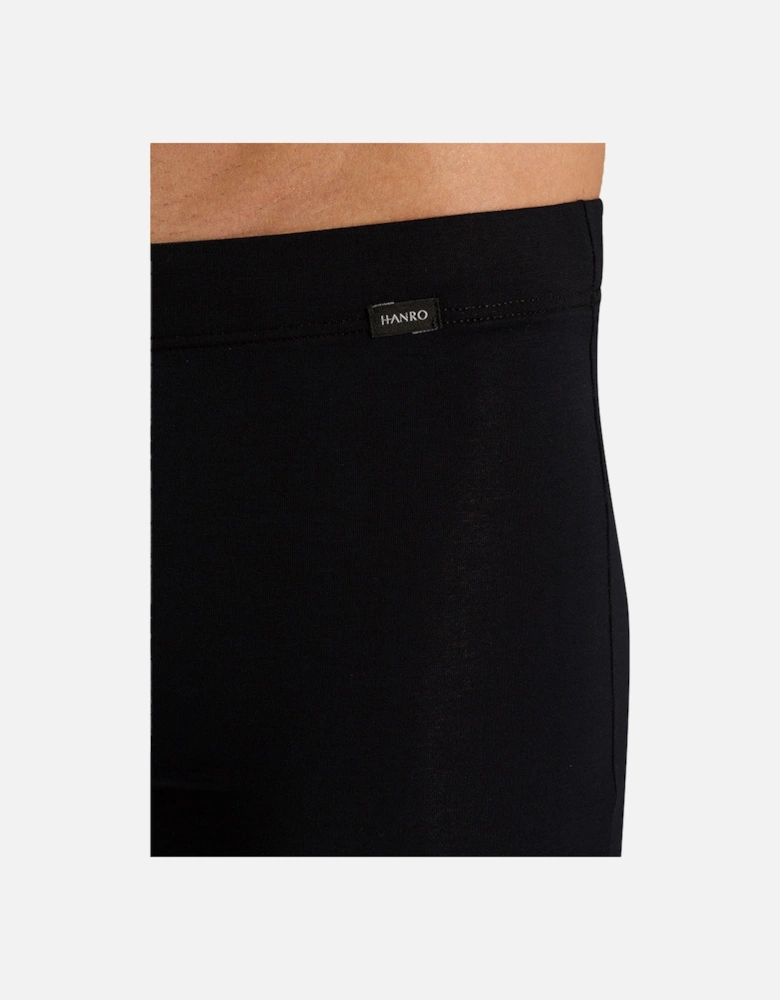 2-Pack Covered Waistband Cotton Essentials Boxer Trunks, Black